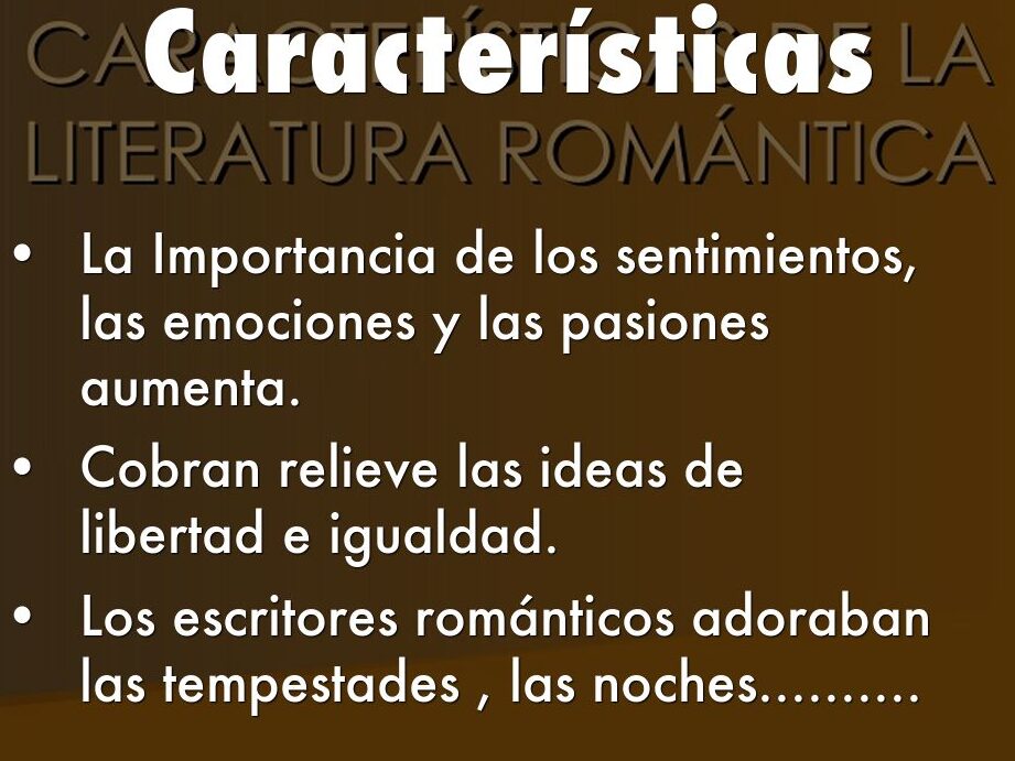 Características del romance en la literatura.
