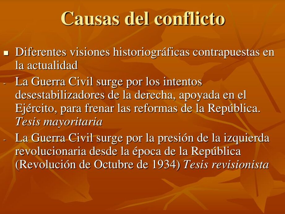 Causas de la Guerra Civil Española