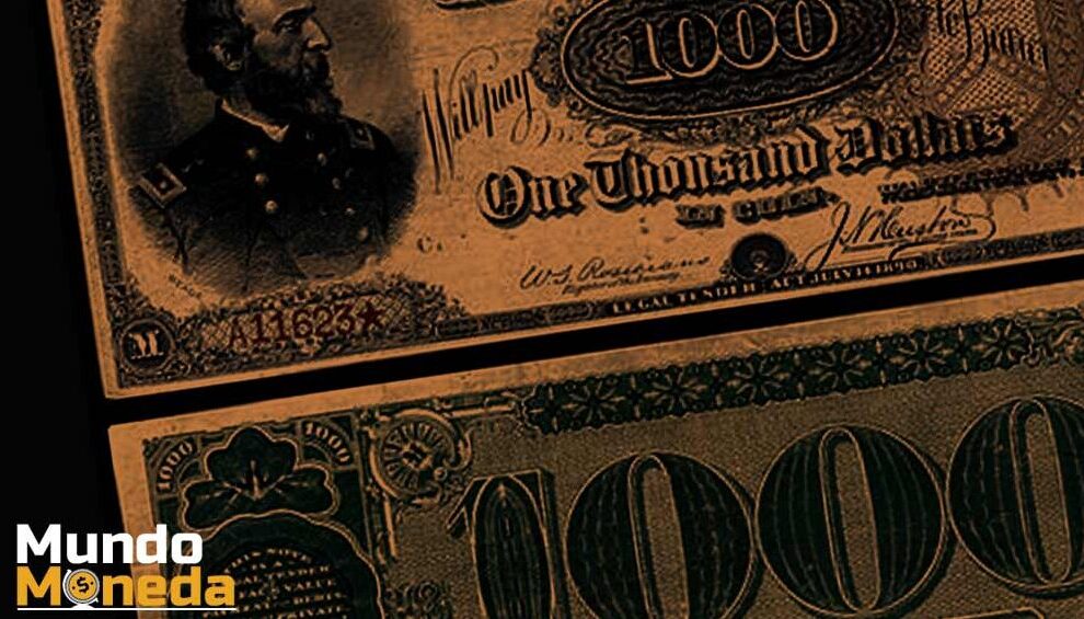 El billete de dólar más grande en la historia de Estados Unidos.