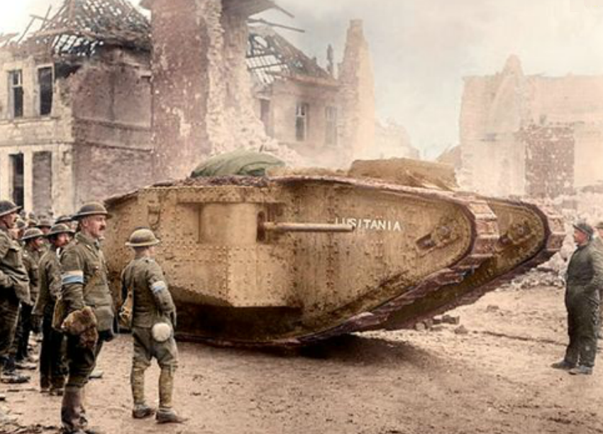 El primer tanque de la historia: el Mark I.
