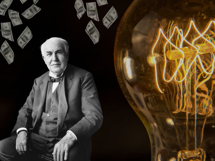 Historia de la invención de la bombilla eléctrica por Thomas Edison.