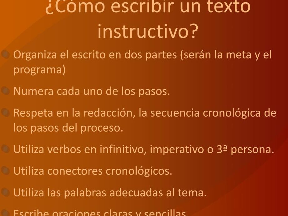 La Estructura del Texto Instructivo: Elementos y Organización.