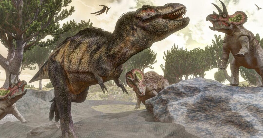 La existencia de los dinosaurios a lo largo de la historia de la Tierra.