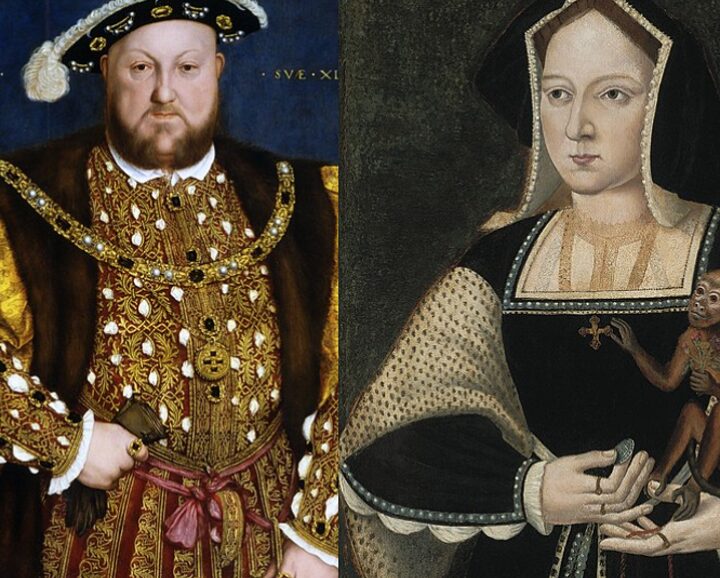 La relación entre Catalina de Aragón y Enrique VIII de Inglaterra.