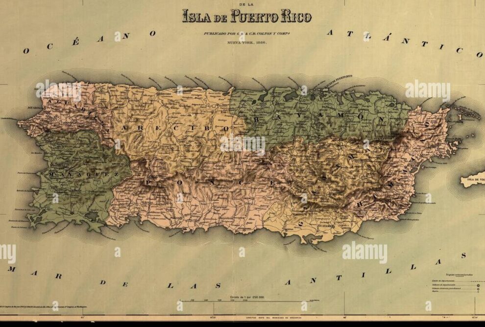 La ubicación geográfica de Puerto Rico.