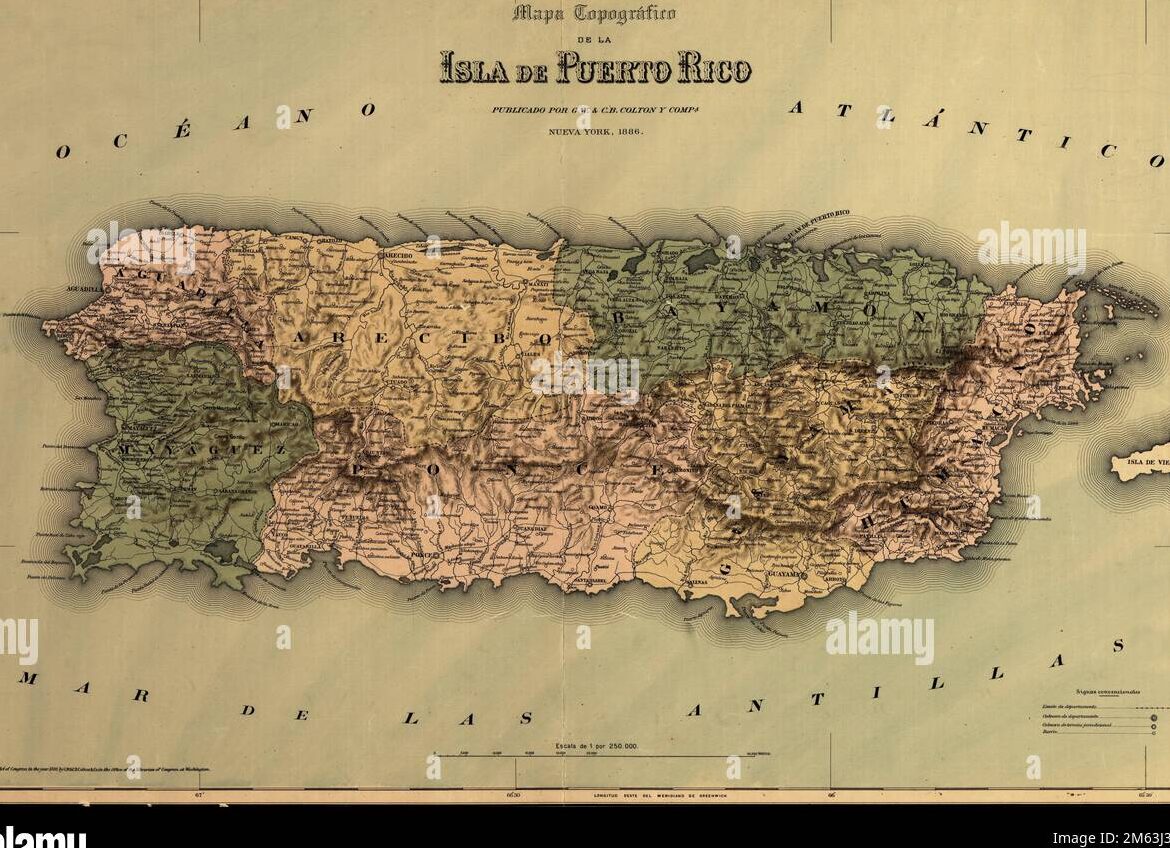 La ubicación geográfica de Puerto Rico.