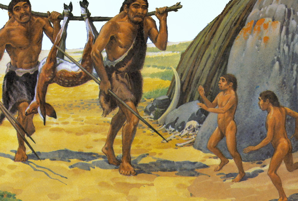 La vida de los primeros seres humanos en la prehistoria.