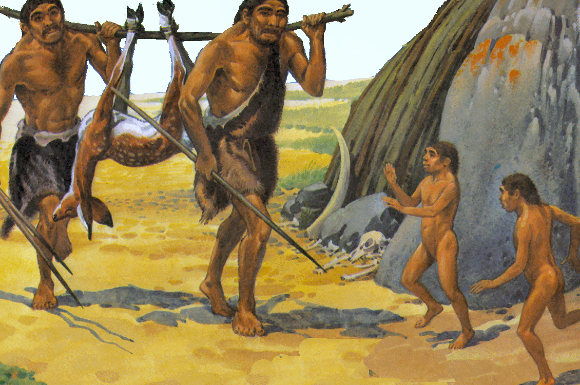 La vida de los primeros seres humanos en la prehistoria.