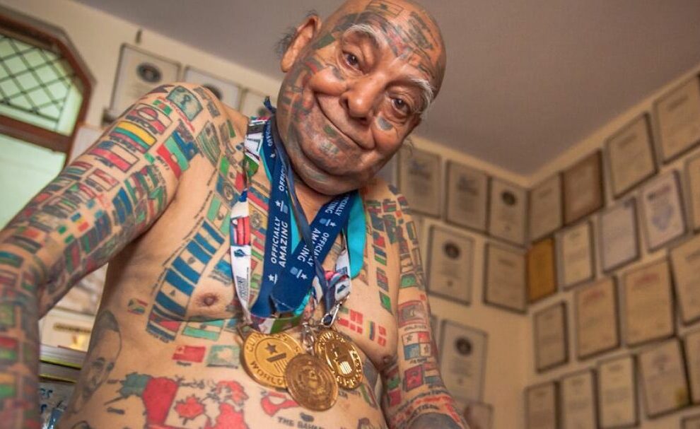 Los hombres con mayor cantidad de tatuajes en el mundo