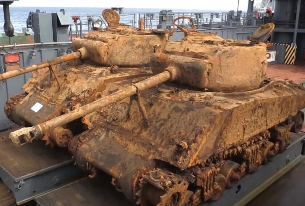 Tanques estadounidenses durante la Segunda Guerra Mundial