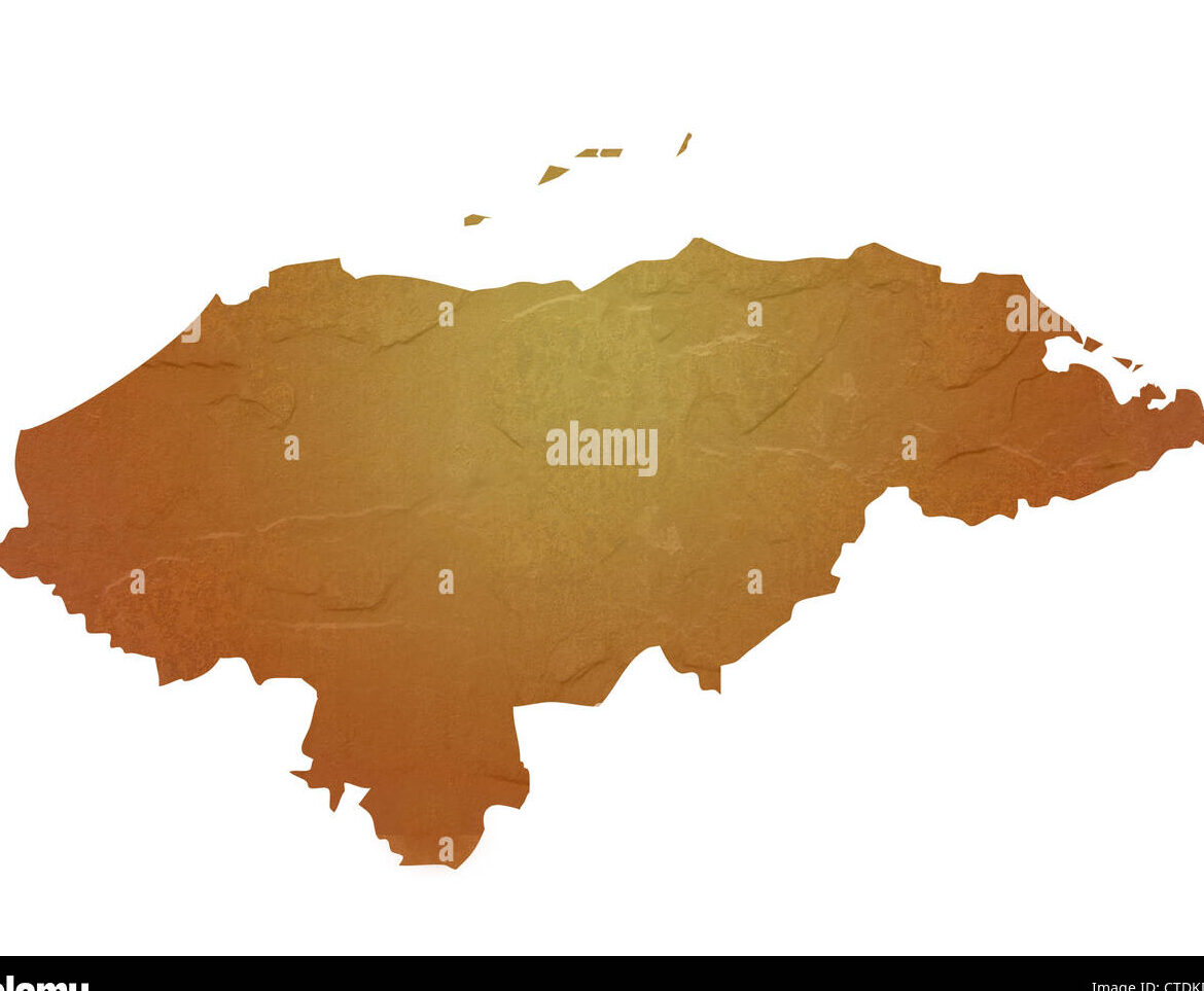 Ubicación geográfica de Honduras en el mapa mundial.