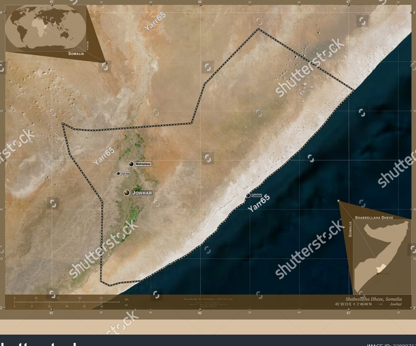 Ubicación geográfica de Somalia.